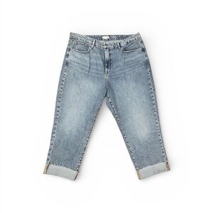 Good American Good Boy Straight Cropped Jeans | Size 18 | High Rise